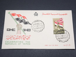 EGYPTE - Enveloppe FDC En 1963  , République Du Yémen - L 18196 - Storia Postale