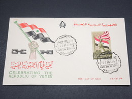 EGYPTE - Enveloppe FDC En 1963  , République Du Yémen - L 18196 - Briefe U. Dokumente