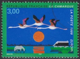 Specimen, France Sc2720 Europa, Camargue Nature Preserve, Flamingo, Bird, Horse - 1999