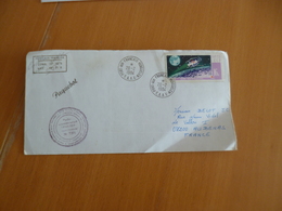 Lettre Cachet Port Aux Français Keguelen T.A.A.F. 20/02/1984 Avec TP Russe Et Cachet Russe Russia Griffe Paquebot - Sonstige & Ohne Zuordnung