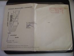 CANADA  Cover 1950 MONTREAL  QUEBEC  01 - CANADIAN BROADCASTING CORPORATION - Stamped Labels (ATM) - Stic'n'Tic