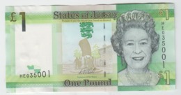 Jersey Banknote (Pick 32)  One Pound Code HE First Issue - Richard Bell - Superb UNC Condition - Jersey