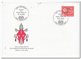 Zwitserland 1969, FDC, BIT/ILO, Visit Pope - ILO