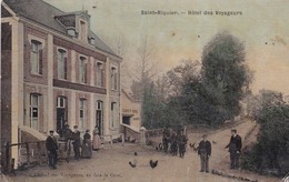 80 / SAINT RIQUIER / HOTEL DES VOYAGEURS / TRES  BELLE CARTE 1916 - Saint Riquier