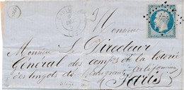 Lettre Incomplète Avec N° 10 Signée Calves, Cachet Poste Restante  Et Inconnu à L'Appel TB. - 1852 Louis-Napoleon