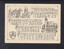 Dt. Reich PK Heimatlied Der Stadt Wurzen Sonderstempel 1938 - Wurzen