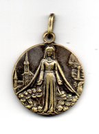 MÉDAILLE . EUCHARISTICI MYSTERII THRONUS . LOURDES 11 FÉVRIER 1958 - Réf. N°12M - - Autres & Non Classés