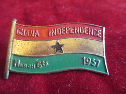 Insigne à épingle/Ghana Independence/Mars 6th 1957/Cuivre Embouti Cloisonné Et Peint /1957                  MED212 - Sonstige & Ohne Zuordnung