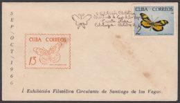 1966-CE-75 CUBA 1966 SPECIAL CANCEL. EXPO FILATELICA SANTIAGO DE LAS VEGAS. 4a ETAPA. CALABAZAR. - Briefe U. Dokumente