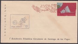 1966-CE-79 CUBA 1966 SPECIAL CANCEL. EXPO FILATELICA SANTIAGO DE LAS VEGAS. 6a ETAPA. AEROPUERTO JOSE MARTI. - Cartas & Documentos