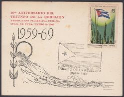 1969-CE-15 CUBA 1969 SPECIAL CANCEL. X ANIV TRIUNFO DE LA REVOLUCION. SANTIAGO DE CUBA. - Cartas & Documentos