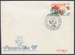 1991-CE-36 CUBA 1991 SPECIAL CANCEL. PANAMFILEX EXPO. FUEGO PANAMERICANO EN PINAR DEL RIO. - Covers & Documents