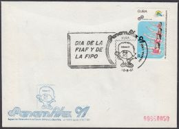 1991-CE-41 CUBA 1991 SPECIAL CANCEL. PANAMFILEX EXPO. DIA DE LA FIAF Y LA FIPO. - Brieven En Documenten