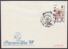 1991-CE-46 CUBA 1991 SPECIAL CANCEL. PANAMFILEX EXPO. DIA DEL BOXEO. BOXING. - Covers & Documents