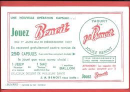 Buvard Années 50 - J.A. BENOIT - Nouvelle Opération CAPSULES 1957  - Papeterie Du Midi à Marseille - Leche