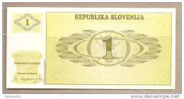 Slovenia - Banconota Non Circolata FdS Da 1 Tallero P-1a - 1990 #19 - Slovénie