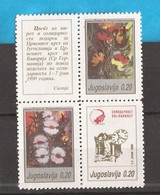 1990  183-186  FLORA ROT KREUZ SOLIDARITAET JUGOSLAVIJA JUGOSLAVIEN MAKEDONIJA MNH - Horlogerie