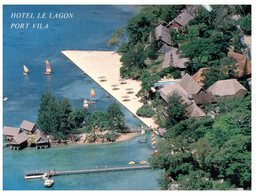 (60) Vanuatu -  (with Australian Stamp At Back Of Card) Hotel Le Lagon, Port Vila - Vanuatu