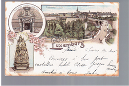 Gruss Aus Luxemburg, Litho 1903 OLD POSTCARD 2 Scans - Luxemburg - Town