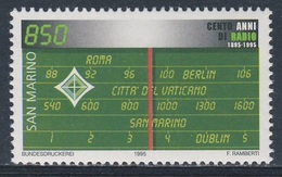 San Marino 1995 Mi 1616 ** Radio Frequency Dial / Skala Radiogerätes - Cent. First Radio Transmission - Telecom