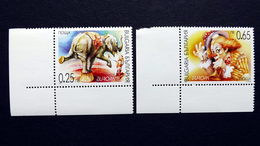 Bulgarien 4550/1 **/mnh, EUROPA/CEPT 2002, Zirkus - Gebraucht