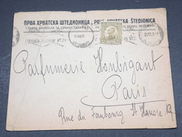 YOUGOSLAVIE - Enveloppe Commerciale De Belgrade Pour Paris En 1921 - L 18454 - Cartas & Documentos