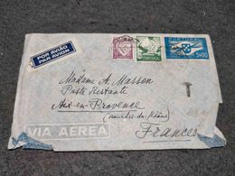 PORTUGAL CIRCULATED COVER AIRMAIL HELICE 3$00 STAMP TO LISBOA TO FRANCE UNKNOWN DATE - Covers & Documents