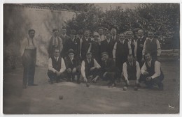 Carte Photo 69 SATHONAY Banquet De La Boule Emeraude Hôtel De La Chapelle Jeu Lyonnais Lyonnaise - Bocce