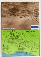 Débarquement En Normandie 1944 -Juno Beach- Vue Aérienne De La Plage COURSEULLES-GRAYE S/MER - Plan Du Secteur Juno - Courseulles-sur-Mer