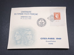 FRANCE - Enveloppe FDC Du Centenaire Du Timbre En 1949 Citex - L 18577 - ....-1949
