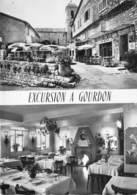 06-GOURDON-VILLAGE- PLACE DE L'EGLISE- TAVERNE PROVENCALE MULTIVUES - Gourdon