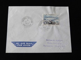 LETTRE PAR AVION  DOUALA AVIATION  -  CAMEROUN  -  POUR PARIS  - 1957 - - 1927-1959 Covers & Documents