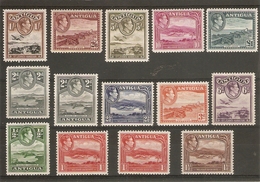 ANTIGUA 1938 - 1951 SET SG 98/109 MOUNTED MINT Minimum Cat £145 - 1858-1960 Crown Colony