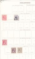 PHILIPINNES Concessions Espagnoles Timbres Anciens 1880 ... Sur Feuille D Album - Philippines