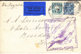 Ireland 1939 First Flight Cover To Canada Dated: June 23, 1939 Backstamp: Jul 1, 1939 Shediac - Storia Postale