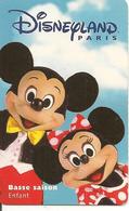 PASS-µ-DISNEY-DISNEYLAND PARIS-1997-PERSONNAGES ENFANT-V°SPEOS Serie N°089733-VALIDE 1 JOUR SAISON BASSE-TBE - Pasaportes Disney