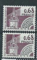 [23] Variété : Préos  N° 162 La Rochelle Lie-de-vin Clair + Normal ** - Unused Stamps