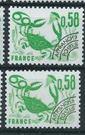 [23] Variété : Préos  N° 150 Cancer Vert-jaune Au Lieu De Vert + Normal ** - Unused Stamps