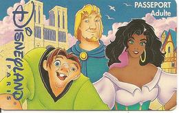 PASS--DISNEYLANDPARIS -1997-LE BOSSU ADULTE-V° N°S 089629-FORFAIT VALIDE  DU 010197 AU 020197-TBE- - Disney Passports