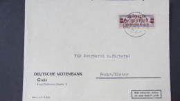 Dienst/ZKD: Fern-Brief Mit ZKD-Streifen Ultramarin/braunrot KB: P =366890=  23.3.59 Aus Greiz Knr: 21 P - Centrale Postdienst
