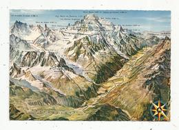 Cp, 74 , CARTE GEOGRAPHIQUE ,vallée De CHAMONIX MONT BLANC , Vierge , Ed. Cap - Cartes Géographiques