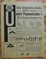 Papier Carl Schleicher Und Schüll, Düren Rheinland - Pneumatischer Lichtpauseapparat - Kurven Und Winkel - 1893 - Stamperia & Cartoleria