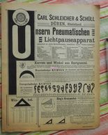 Papier Carl Schleicher Und Schüll, Düren Rheinland - Pneumatischer Lichtpauseapparat - Kurven Und Winkel - 1893 - Imprenta & Papelería