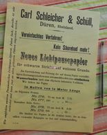 Papier Carl Schleicher Und Schüll, Düren Rheinland - Neues Lichtpaupepapier N°176 à 179 - 1894 - Drukkerij & Papieren