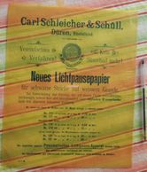 Papier Carl Schleicher Und Schüll, Düren Rheinland - Neues Lichtpaupepapier N°176 à 179 - 1896 - Imprenta & Papelería