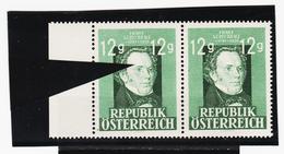 AUA1266  ÖSTERREICH  1947  MICHL 801 PLATTENFEHLER  FARBPUNKT Auf STIRNE  ** Postfrisch  ZÄHNUNG Siehe ABBILDUNG - Errors & Oddities