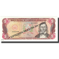 Billet, Dominican Republic, 5 Pesos Oro, 1993, 1993, Specimen, KM:143s, NEUF - Dominicaanse Republiek