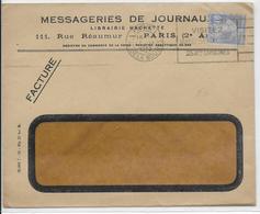 1932 - SEMEUSE PERFORE (PERFIN) Sur ENVELOPPE Des MESSAGERIES DE JOURNAUX à PARIS - Sonstige & Ohne Zuordnung