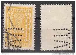 277 Austria 1922  Simbolo Dell ' Agricoltura - Perforè Perfin Perforato " U.V. " Osterreich - Perforés