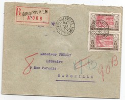 - COTE D'IVOIRE - BINGERVILLE - RECOMMANDEE - Càd S/Paire N°54 - 1930 - Briefe U. Dokumente